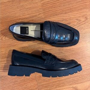 Dolce Vita Black Leather Tiggy Loafers